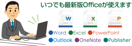 いつでも最新版Officeが使えます